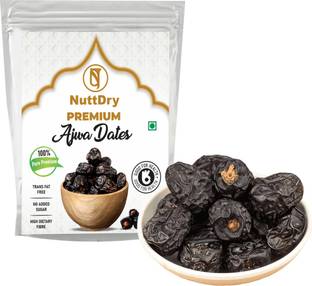 NuttDry Premium Ajwa Dates | Iron & Fibre Rich | Khajur | Khajoor Dates Dates