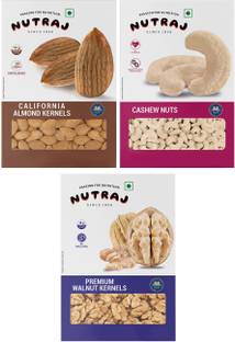 Nutraj Dry Fruits Combo Pack 600g, California Almonds, Walnuts, Cashews