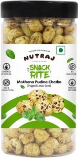 Nutraj Snackrite Pudina Foxnut 70g, Mint Foxnut Roasted in Olive Oil, Roasted Makhana, Fox Nut