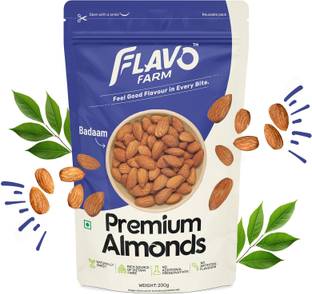 FlavoFarm Premium Badam Dry Fruits | Crunchy & Healthy Snack | Natural & Rich in Protein Almonds