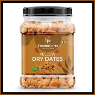FreshoCartz Jumbo Yellow Dry Dates | Chuara | Pili Kharak | Khajur | Dry Fruits Dates | Dates