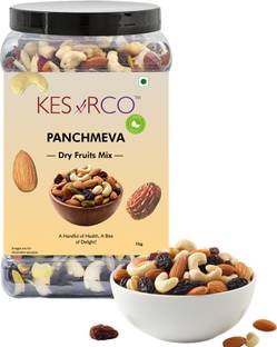 KESARCO Panchmeva Dry Fruits Mix - Cashews, Almonds, Black Raisin, Green Raisin, Dates | Assorted Nuts
