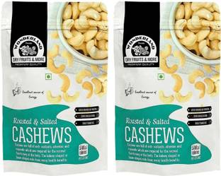 WONDERLAND Foods Roasted & Salted Cashews, 400g Pack of 2(200g Each) Cashews