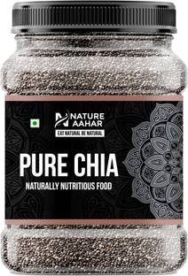 Nature Aahar organic Raw Chia for Weight loss Management, with Omega 3 and Fiber, and Calcium Chia Seeds, Black Chia Seeds