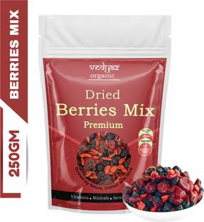 Vedyaz Organic Mixed Berries|Dried-Strawbery|Blueberry|Cranberry| Assorted Fruit