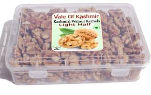 vale of kashmir Kashmiri Walnut Kernels In Food Grade Self Lock Box| Oily Almonds Walnuts