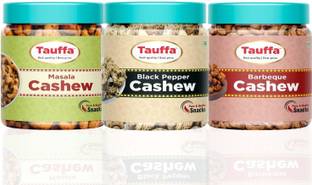 Tauffa Premium Cashew Combo – Spiced, Crunchy & Irresistible | Pack of 3 Varieties Cashews