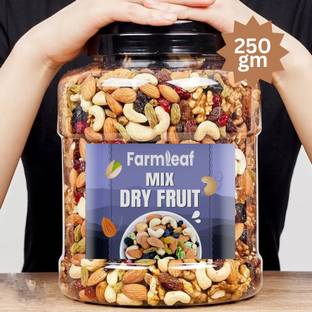 FarmLeaf Mix Dry Fruit | Mewa Mix | 250gm | Almonds, Cashews, Raisins, Dry Dates, Apricots, Gooseberry