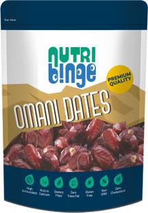 NUTRI BINGE Premium Omani Dates, Natural Khajoor/Khajur, Soft and Chewy Dates