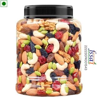 Plum Natural Mix Dry Fruit | Panchmeva | 250GM | JAR | Almonds, Cashews, Raisins, Dry Dates, Pistachios, Figs, Kiwi, Assorted Fruits & Nuts