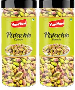 YUM YUM Premium Unsalted Pista Kernels without Shell 300g (Pack of 2-150g Each) Jar- Pistachios