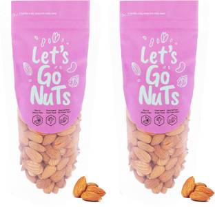 Let's GoNuts Fresh Sound Nut Almond Kernels (Badaam) 150gx2 Almonds