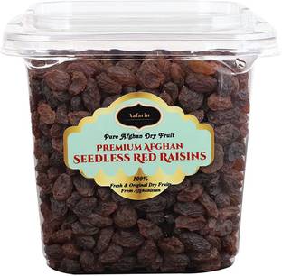 Aafarin Afghan SEEDLESS RED Raisins ( LAL KISHMISH / Flame Raisins) (500 GRM) Raisins