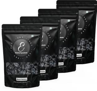 Eatoriyumm Black Raisins |Seedless Dry Grapes Kali Kishmish ( Indian ) ( Value Pack Black Raisins