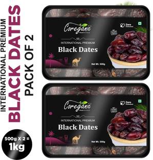 Coreganic 100 % Natural International Premium Black dates (Khajoor) Dates