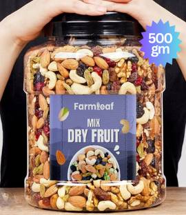 FarmLeaf Mix Dry Fruit | Panchmeva | 500gm | A+ Almonds, Cashews, Raisins, Dry Dates, Apricots, Assorted Fruits & Nuts