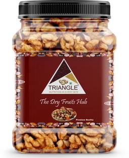 triangle 500g Walnut Halves Kernels| Sharbati Halves Walnut | Without Shell | Jar pack Walnuts, Kernels