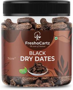 FreshoCartz Black Dry Dates | Kala Sukha Khajur | Dry Chuhara | Sukhi Kharak| Kali Kharak | Dry Dates