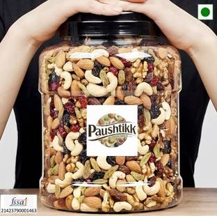 paushtikk Premium Trail Mix | Almonds,Cashews,Pistachios,Walnuts,Apricots,Raisins and Assorted Seeds & Nuts