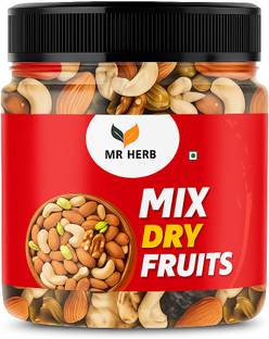 MRHERB 01Mix Dry Fruit | Panchmeva | 500GM | JAR Almonds, Cashews, Raisins, Dry Dates, Almonds, Cashews, Apricots, Kiwi, Pistachios, Raisins
