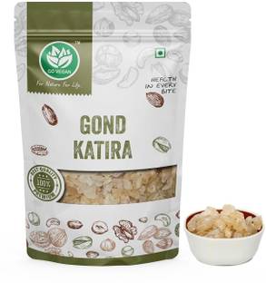 go vegan Pure Natural Gond Katira 250gm | Almond Gum Badam Pisin, Tragacanth Gum Dried Gum