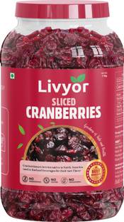 LIVYOR Premium Sliced Cranberries | Natural Dried Cranberries