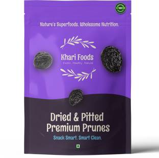 Khari Foods Premium Dried & Pitted Prunes 400g, Dried Plums, High Fiber Snacks Prunes