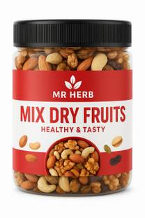 MRHERB 05Mix Dry Fruit | Panchmeva | 500GM | JAR Almonds, Cashews, Raisins, Dry Dates, Almonds, Cashews, Apricots, Kiwi, Pistachios, Raisins