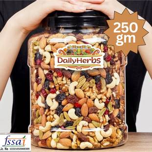 DAILYHERBS Premium Mewa Mix | Almonds, Cashews, Raisins, Apricots, Dates, Assorted Seeds & Nuts