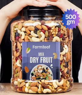 FarmLeaf Mix Dry Fruit | Panchmeva | 500gm | AAA+ Almonds, Cashews, Raisins, Dry Dates, Apricots, Assorted Fruits & Nuts