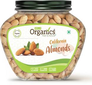 Hills Organics California Almond (Badam) |100% Fresh & Natural Badam Giri Dry Fruit Almonds Almonds
