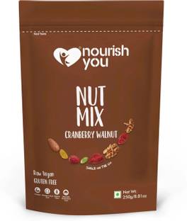 Nourish You Cranberry Walnut Superfood Healthy Nut Mix - Rich in Protein and Omega 3 Assorted Fruit
