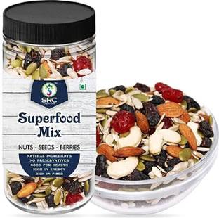 SRC Creations Superfood Mix | Nuts-Seeds-Berries Mixture | Ready to eat |Breakfast Food (100g) Cashews, Almonds, Raisins, Cranberries