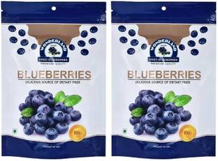 WONDERLAND Blueberries Dried Fruits Combo Pack of 2 (150g Each) Blueberry