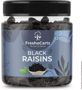 FreshoCartz Afghani Black Raisins | Kali Dakh | Kali Kishmish | Kismis | Daakh |Dried Grapes Raisins