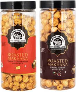 WONDERLAND Roasted Makhana Cheese And Chilli & Sriracha Foxnuts Assorted Nuts
