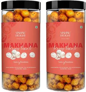 VISHNU DELIGHT Roasted & Flavored Tangy Tomato Makhana | Rich in Calcium - Gluten Free | Vegan Fox Nut