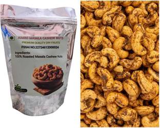 AIMRO 100% Pure Masala Cashew Nuts Pouch, Raw | Nutritious,Crunchy Kaju Cashews