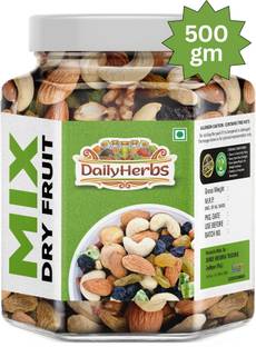 DAILYHERBS Premium Mixed Dry fruits Almonds, Cashews, Raisins, Kiwi, Apricots