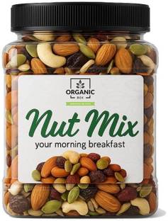 Organic Box Premium Mix Nuts 500gm Healthy Dry Fruits & Nuts for Snacking Assorted Seeds & Nuts
