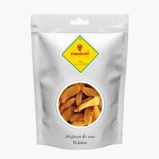 FOODCAN Raisins Original Afghani Kismis Dakh Green Long Size (Kishmis) Seedless 400g Raisins