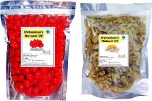 Debankan's Natural DF (2 x 100g) Cherries (Cherry) & Raisins (Kishmish) Cherries, Raisins