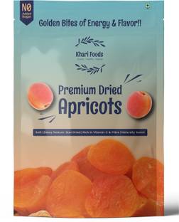 Khari Foods Premium Jumbo Dried Apricots 400g, High Fiber Snacks, No Added Sugar Apricots