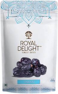 ROYAL DELIGHT Oman Dates 400g | Khajur / Khajoor | All Natural | Vegan- Plant Based | Dates