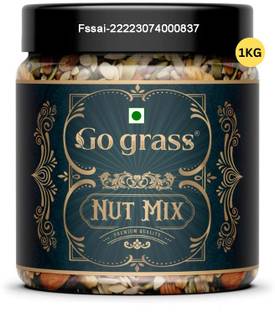 GO GRASS Premium Healthy Nutmix | 10+ Mix Dry Fruits | Ready to eat | Assorted Nuts