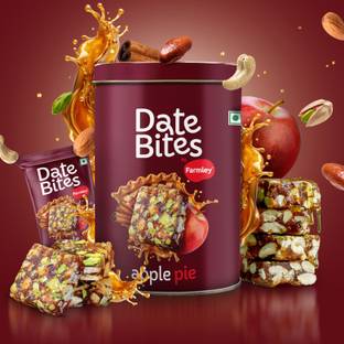 Farmley Apple Pie Date Bites | Indian Sweets | Dry Fruits Barfi | No Added Sugar | Almonds, Cashews, Dates, Pistachios