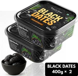 NeutriOne Premium Black Dates Khajoor | Dry Fruits | Khajur Rich in Iron, Fibre & Vitamins Dry Dates