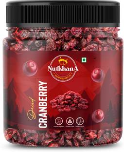 Nutkhana Dried Cranberry | Premium Sweet Tart Dried Cranberries | Antioxidant Rich Snack Cranberries