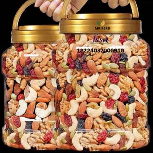 MRHERB Mix Dry Fruit - Panchmeva -Almond,Cashew,Dry Dates,Black Raisin,Green Almonds, Cashews, Pistachios, Amla, Apricots, Raisins, Dry Dates, Kiwi
