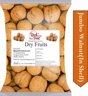 Rich Treat 100% Natural Chilli Inshell Raw Walnut Kernels 500g Value Pack Akrot Giri Walnuts